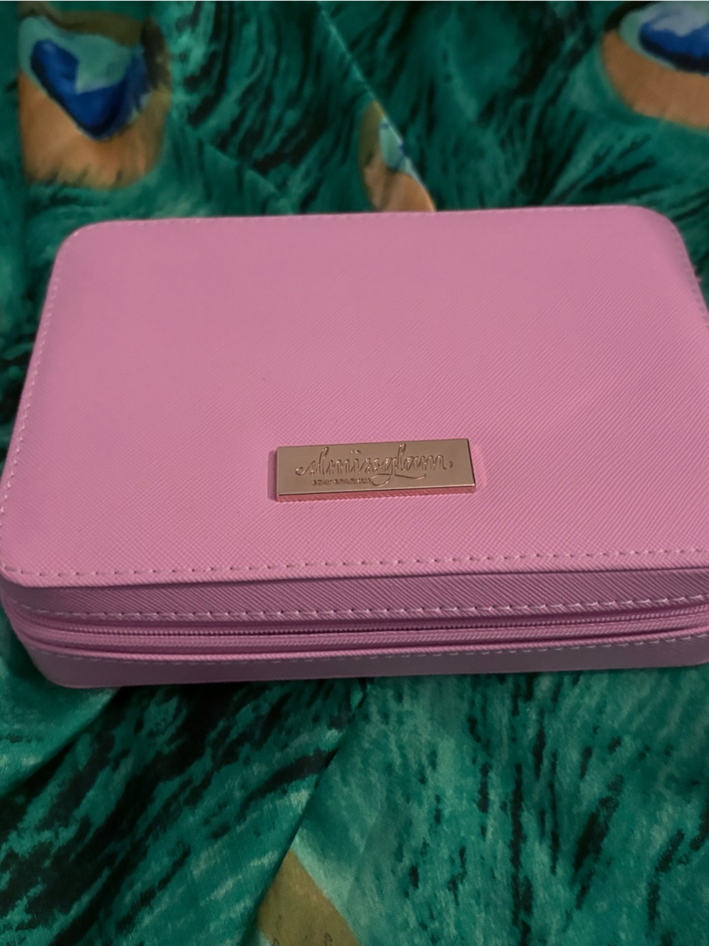 Pink Zip Jewelry Case